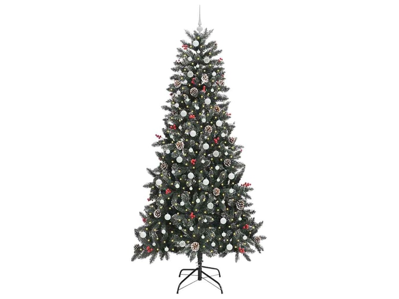  Sapin de noël artificiel, arbre de noël vert 240 cm pvc, plastique et acier shl667  - Conforama C