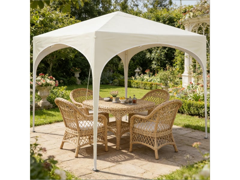  Gazebo extérieur bleu 3x3 m, pavillon pliable, abri pour terrasse et jardin  - Conforama D