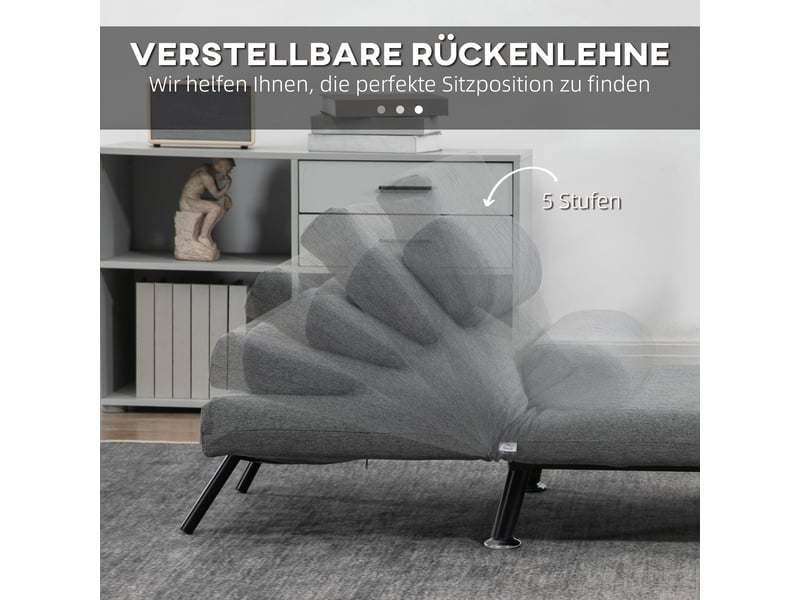 Fauteuil convertible gris foncé, dossier réglable, fauteuil avec lit 1 place pour salon et chambre d'amis - Conforama D