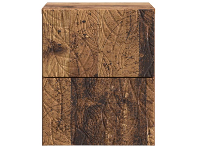 Table de chevet mural 2 pièces bois ancien 34,5 x 33 x 40 cm  - Conforama D