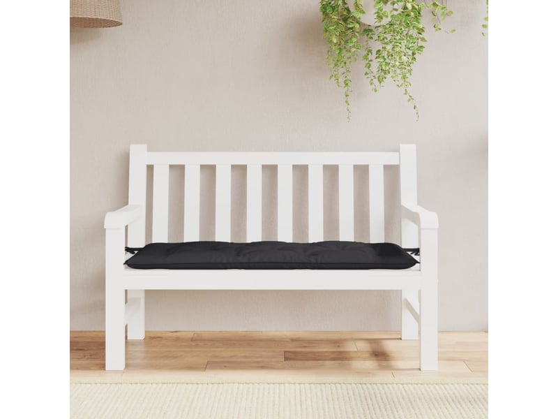  Coussin de banc de jardin, coussin d'assise noir 120x50x7 cm tissu oxford cf52775  - Conforama C
