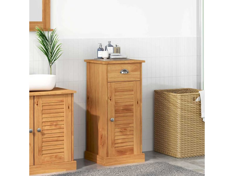  Armoire de salle de bain, cabinet de salle de bain avec tiroir vigo marron et marron miel cf65037  - Conforama B