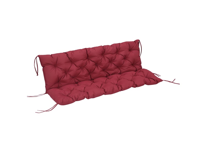  Coussin de banc 3 places avec attaches polyester et mousse 150 x 98 x 8 cm  - Conforama A