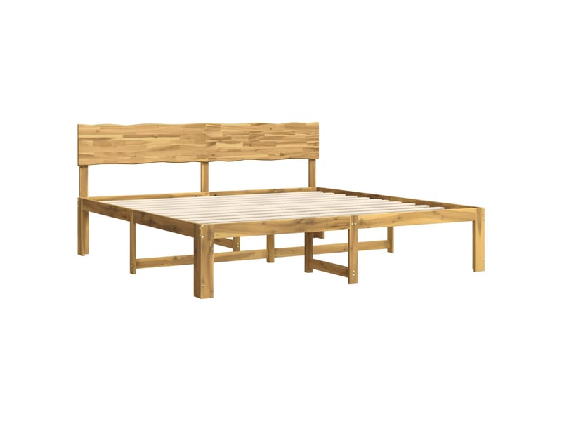 Lit double- lit adulte - cadre de lit double avec tête de lit rostock blanc 200 x 200 cm - Conforama B
