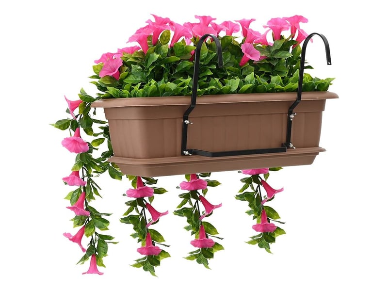  Fleurs artificielles rouge violet 55 x 20 x 55 cm pe et acier vidaxl  - Conforama E