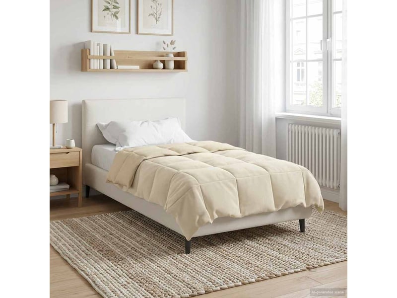  Duvet - couette complet toute l'année 140 x 200 cm 4 saisons crème  - Conforama D