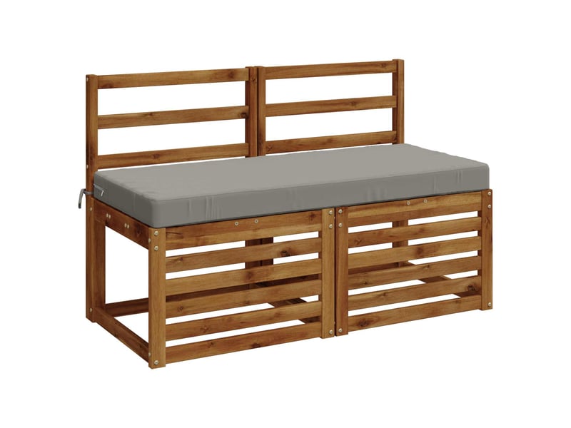 Lot de 2 coussins de banc, coussins d'assise soest 100 % polyester gris cf56806 - Conforama C