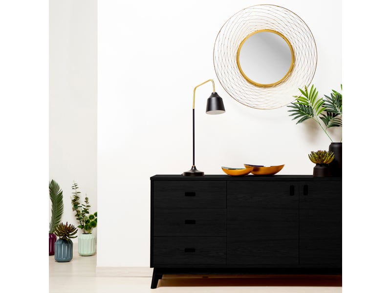  Lampe à poser en métal carisa 69cm noir  - Conforama C