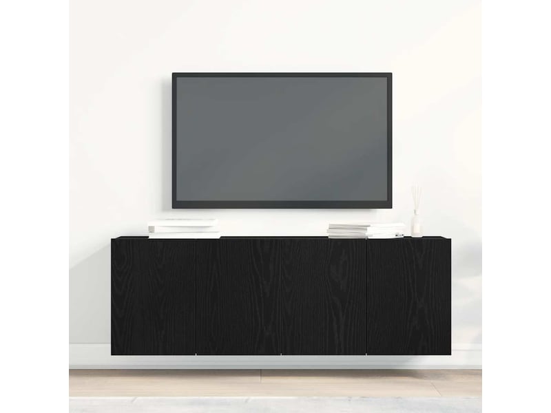  Meubles tv 2 pcs chêne noir 120x30x41 cm bois d'ingénierie  - Conforama C