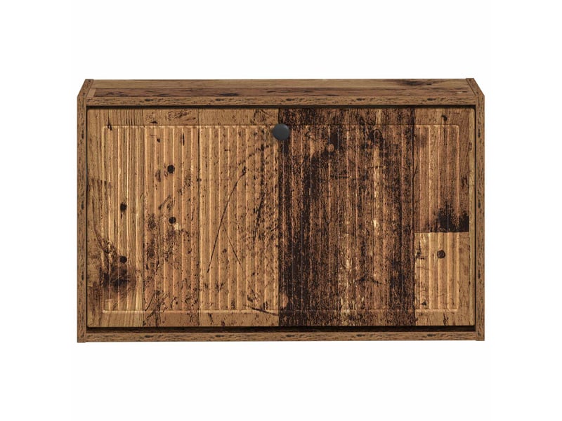  Meuble à chaussures mural, armoire à chaussures ede 71x17x43 cm bois ancien  - Conforama D