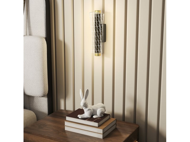  Lot de 2 appliques murales led 30,7 x 11 x 10,5 cm noires en métal, éclairage réglable pour intérieur  - Conforama D