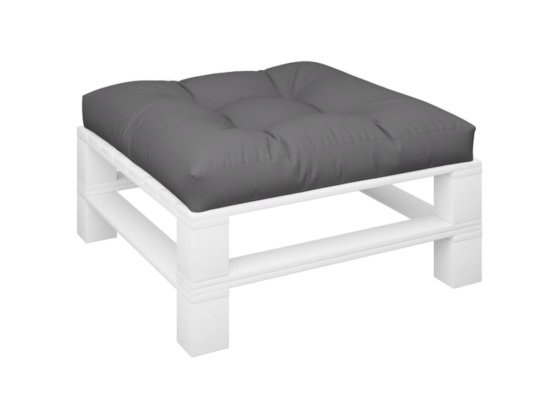  Coussin de palette, coussin de chaise, coussin de canapé anthracite 80x80x12 cm tissu cf55284  - Conforama C
