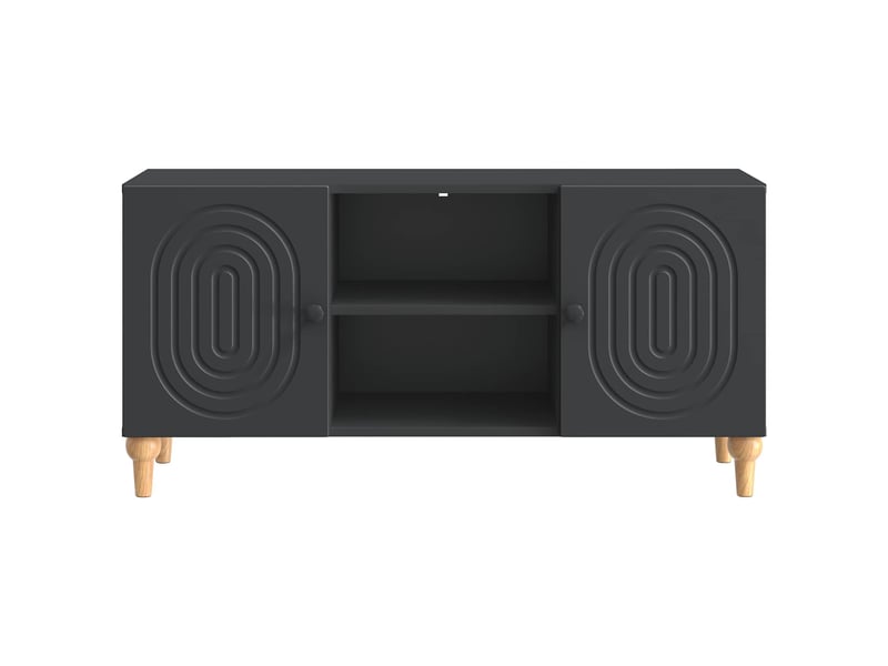  Meuble tv - banc tv - meuble de rangement noir 102 x 34,5 x 50 cm bois d'ingénierie  - Conforama E