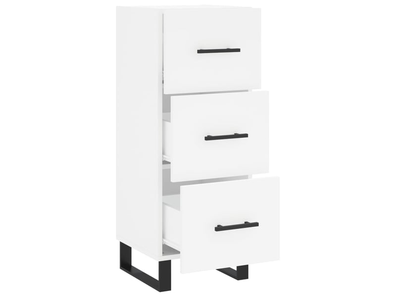  Buffet - bahut - meuble de rangement blanc 34,5x34x90 cm bois d'ingénierie  - Conforama E