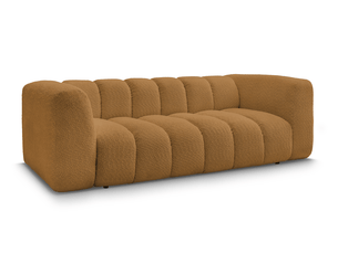 Canapé droit fixe BOBOCHIC TALIA 3 places Tissu jaune