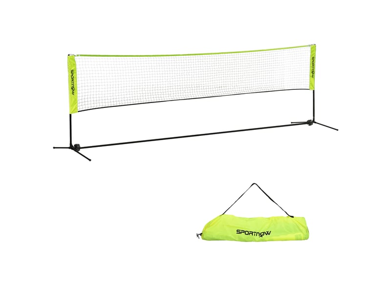 Filet de badminton sur pied et filet de tennis pliable, réglable 107-155 cm pour jardin et plage - Conforama A