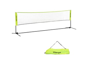 Filet de badminton sur pied et filet de tennis pliable, réglable 107-155 cm pour jardin et plage