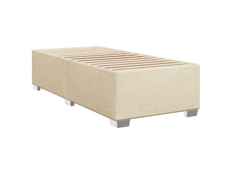 Lit simple, sommier à lattes de lit avec matelas crème 80x200 cm tissu shl13298 - Conforama E