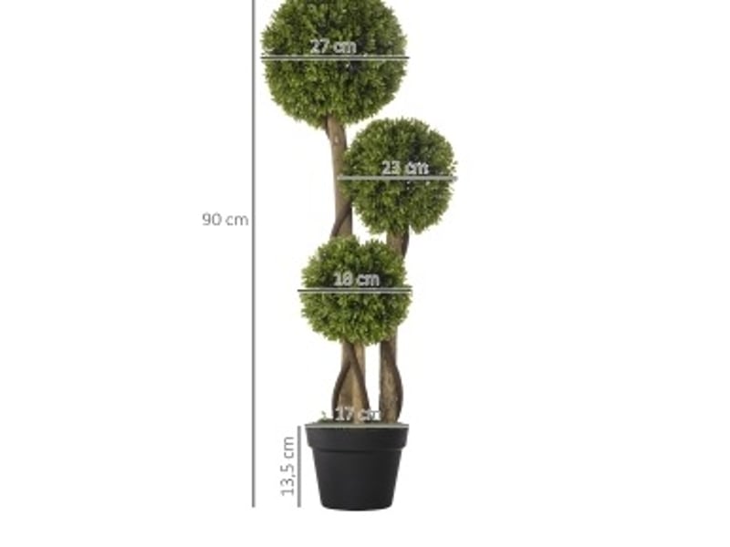  Plante artificielle 90 cm aspect naturel plastique vert clair  - Conforama D