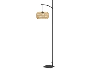 Lampadaire solaire extérieur 44x32x178 cm avec capteur de lumière métal noir et jaune