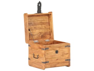 Coffre de rangement 40x40x40 cm bois d'acacia solide shl8280