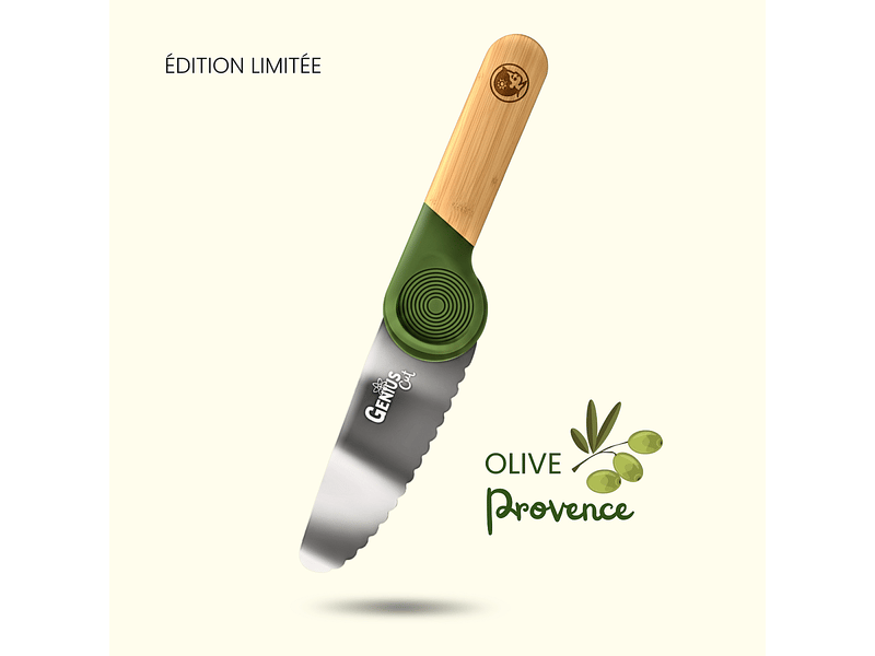 Le couteau educatif genius cut couleur olive provence GCUT-OP - Conforama B