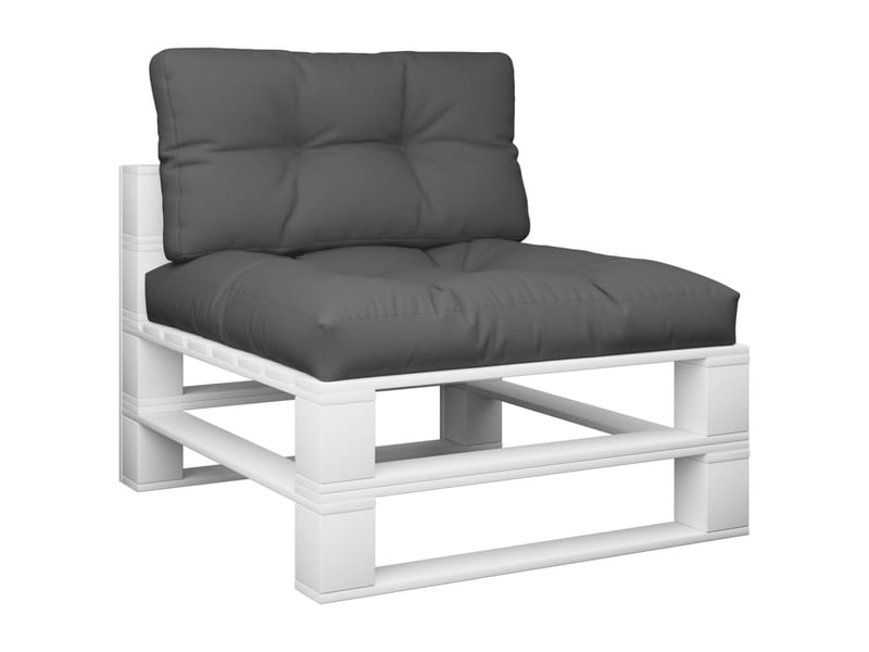  Lot de 2 coussins de palette, coussins de canapé anthracite tissu cf59477  - Conforama C