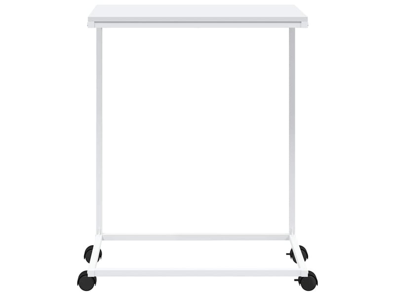  Table d'appoint | bout de canapé table basse avec roues blanc 55x35x70 cm bois d'ingénierie shl7218  - Conforama D