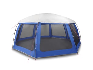 Tente de piscine moustiquaire amovible parois maille bleu azur shl53076