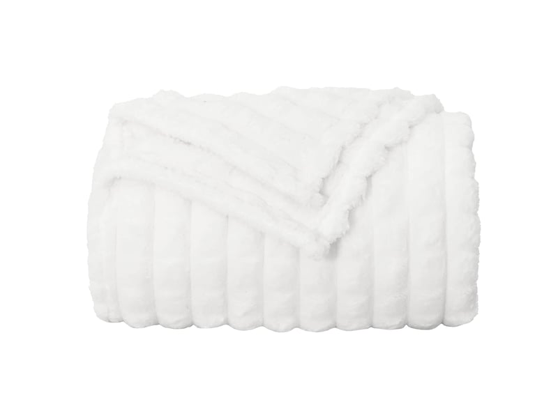  Couverture jetée de canapé 6 pcs blanc 200x150 cm 4.5 kg toison  - Conforama E