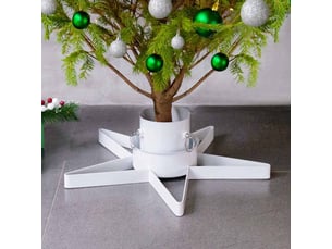 Support de sapin de noël blanc 47x47x13,5 cm