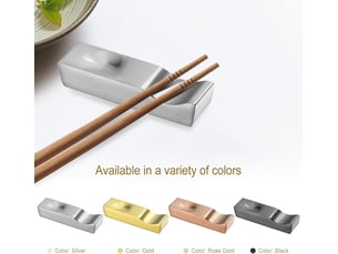 Lot de 4 repose-baguettes en acier inoxydable 304 - multifonctions - pour comptoir - cuillère, fourchette, couteau - décoration de table - argenté