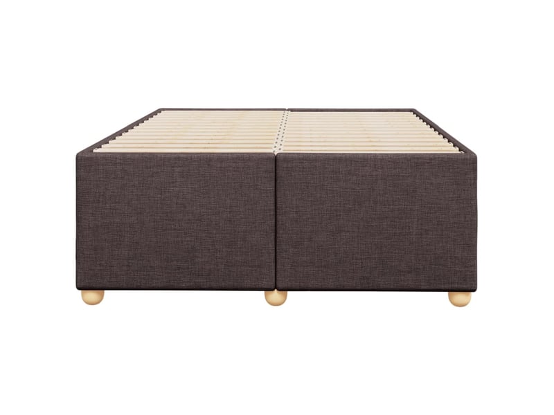 Lit double- lit adulte -  cadre de lit sans matelas marron foncé 120x190 cm tissu  - Conforama C