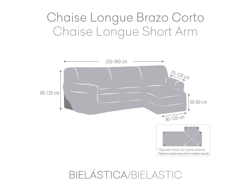 Housse de canapé premium salsa right (face avant) avec 1 short  - Conforama D