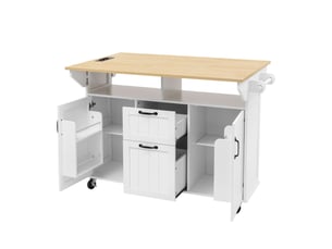 Desserte 2 portes 2 tiroirs coloris blanc mdf