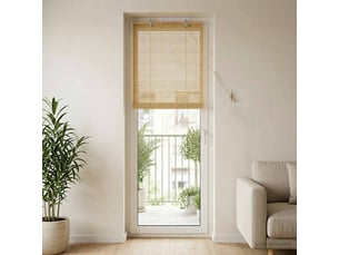 Store enrouleur, store à rouleau naturel 50 x 220 cm bambou cf45382