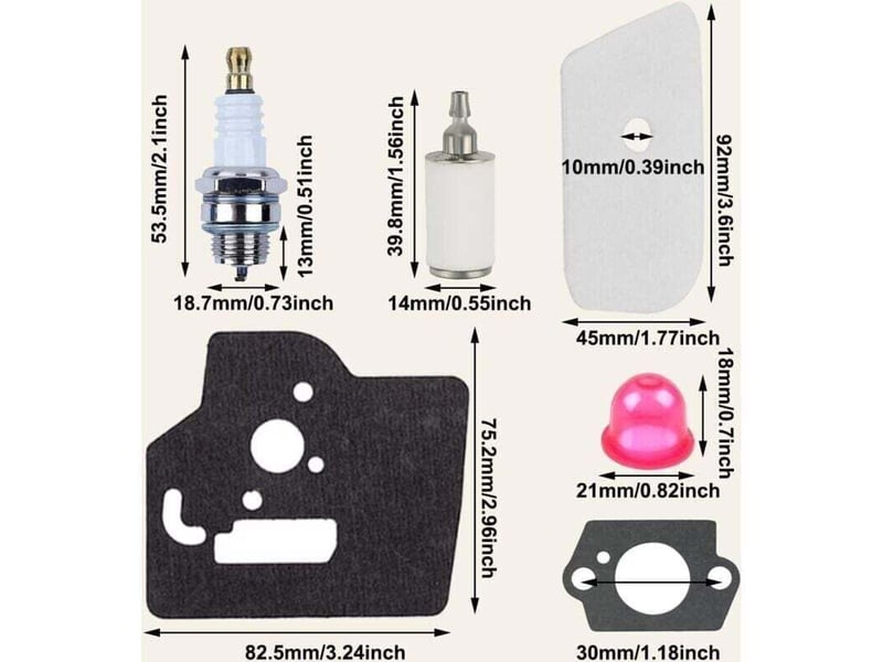  545081848 c1q-w40a carburateur pour husqvarna 128cd 128 ld 128ldx 128l 128c 124c 124l 125l 125ldx 125r 128r 128rj 125rj 128djx  - Conforama B