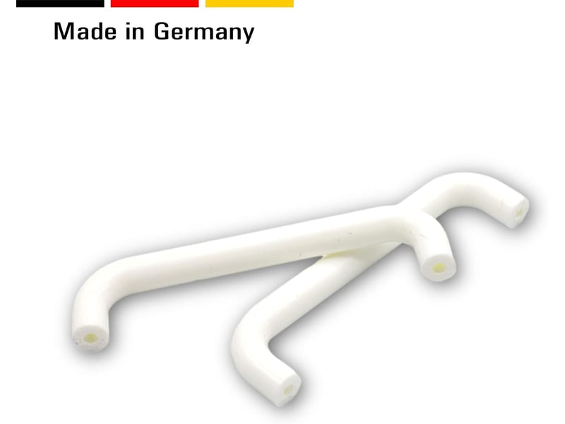  Lot de 5 poignées d'étrier en plastique pour meubles, armoires, tiroirs et portes (entraxe 64 mm, blanc)  - Conforama E