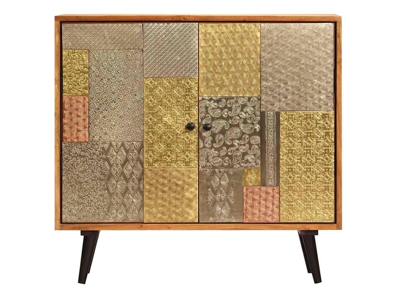  Buffet - bahut - meuble de rangement 80x30x75 cm bois d'acacia massif  - Conforama A