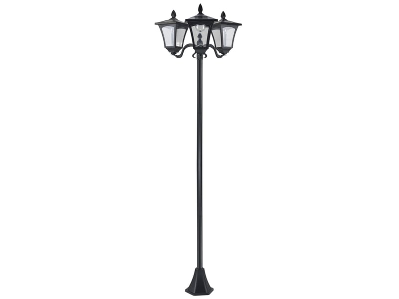  Lampe solaire de jardin 3 led, lampadaire d'extérieur classique, ip44, 51,5 x 47 x 182,5 cm  - Conforama B