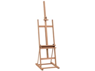 Chevalet d'atelier réglable en hêtre avec tablette 53 x 50,5 x 171-230 cm