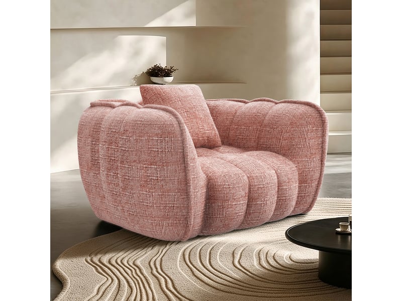  Lexzurn fauteuil fixe, pouf pour adulte,avec coussin,conception ergonomique,profondeur d'assise accrue 60 cm,adapté à de nombreux contextes,base antidérapante  - Conforama A