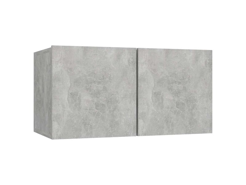  Ensemble de meubles tv 4 pcs gris béton bois d'ingénierie shl72608  - Conforama D
