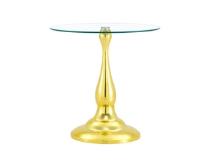 Table basse rond(e) coloris doré FLORAGRACE - 50 cmx50 cm