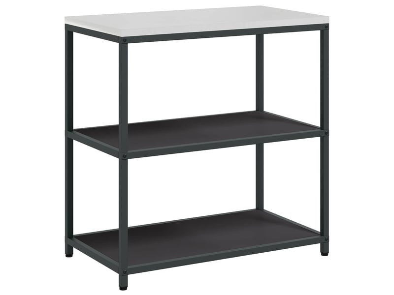  Étagère de cuisine, étagère de rangement hattem noir 90x50x92cm acier  - Conforama A