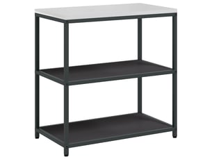 Étagère de cuisine, étagère de rangement hattem noir 90x50x92cm acier