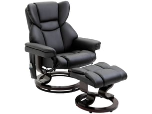 Fauteuil relax manuel pivotant  MEULVA  Simili noir vendu A l'unité