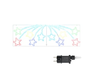 Étoile de noël 432 led multicolore 182 x 58 cm pvc