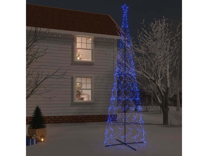  Arbre de noël, sapin de noël cône 3000 led bleues 230x800 cm  - Conforama B