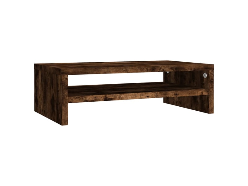  Support de moniteur chêne fumé 42 x 24 x 13 cm bois d'ingénierie brun 02_0029218  - Conforama A